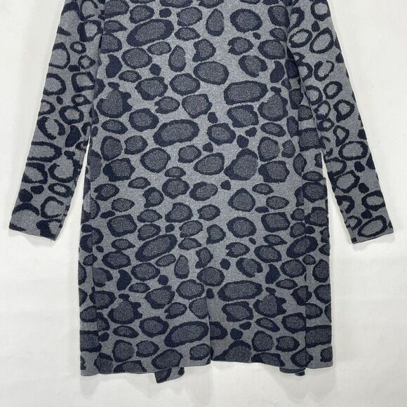 Sweet Romeo Womens Sz M Gray And Black Knit Pocket Cardigan Open Front - Picture 11 of 14
